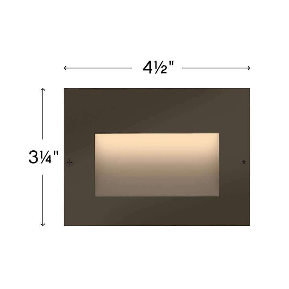 Taper Series Etched Lens 4.5" Aluminum LED Step Light - Bronze