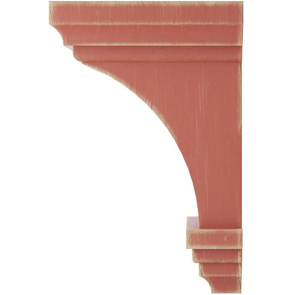 Salvage Red Mini Jefferson Solid Wood Vintage Corbel