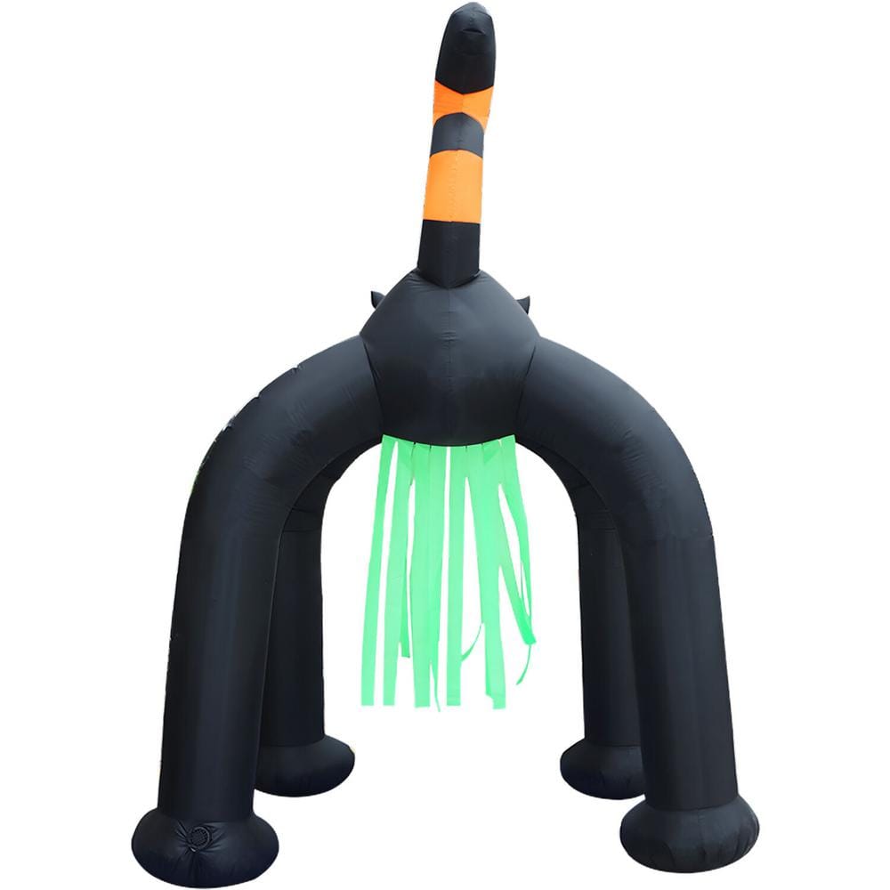 10-Foot Tall Black Cat Arch Inflatable with LED Lights