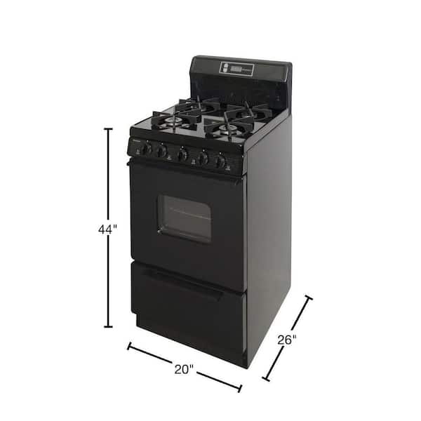 Premier 20 in. 2.4 cu. ft. Oven Freestanding Electric Range with 4 Coil  Burners - Black