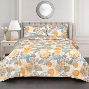 Layla Quilt Yellow/Gray 3-Piece King Set