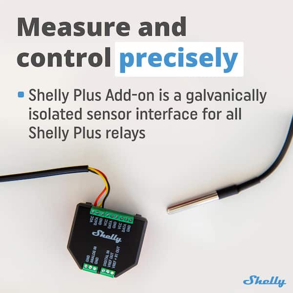 shelly 专用 5セート Shelly Plus Add-On, Galvanically Isolated Sensor Interface