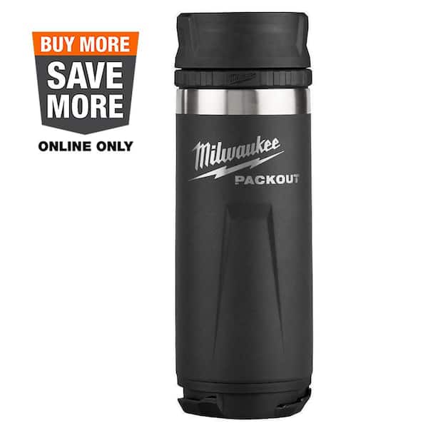 PACKOUT Black 18 Oz. Insulated Bottle with Sip Lid