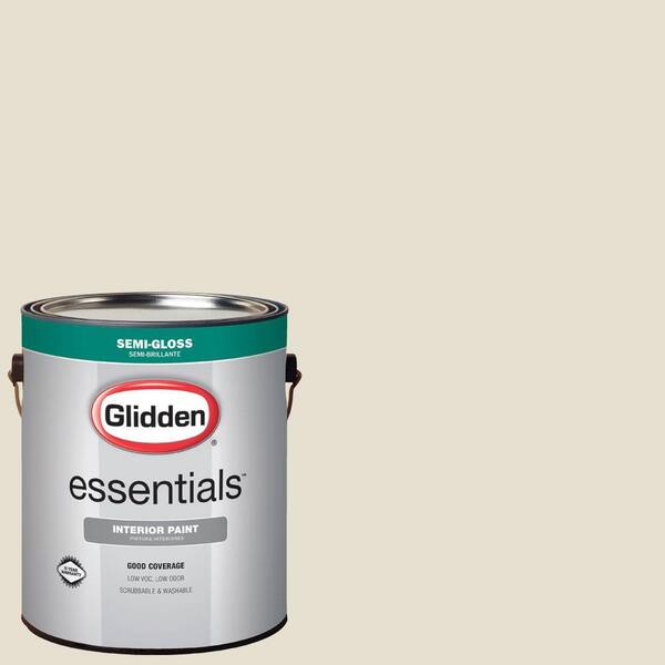 Glidden Essentials 1 gal. #HDGWN57 Meeting House White Semi-Gloss Interior Paint