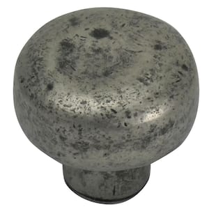 Riverstone 1-1/4 in. Distressed Pewter Round Cabinet Knob