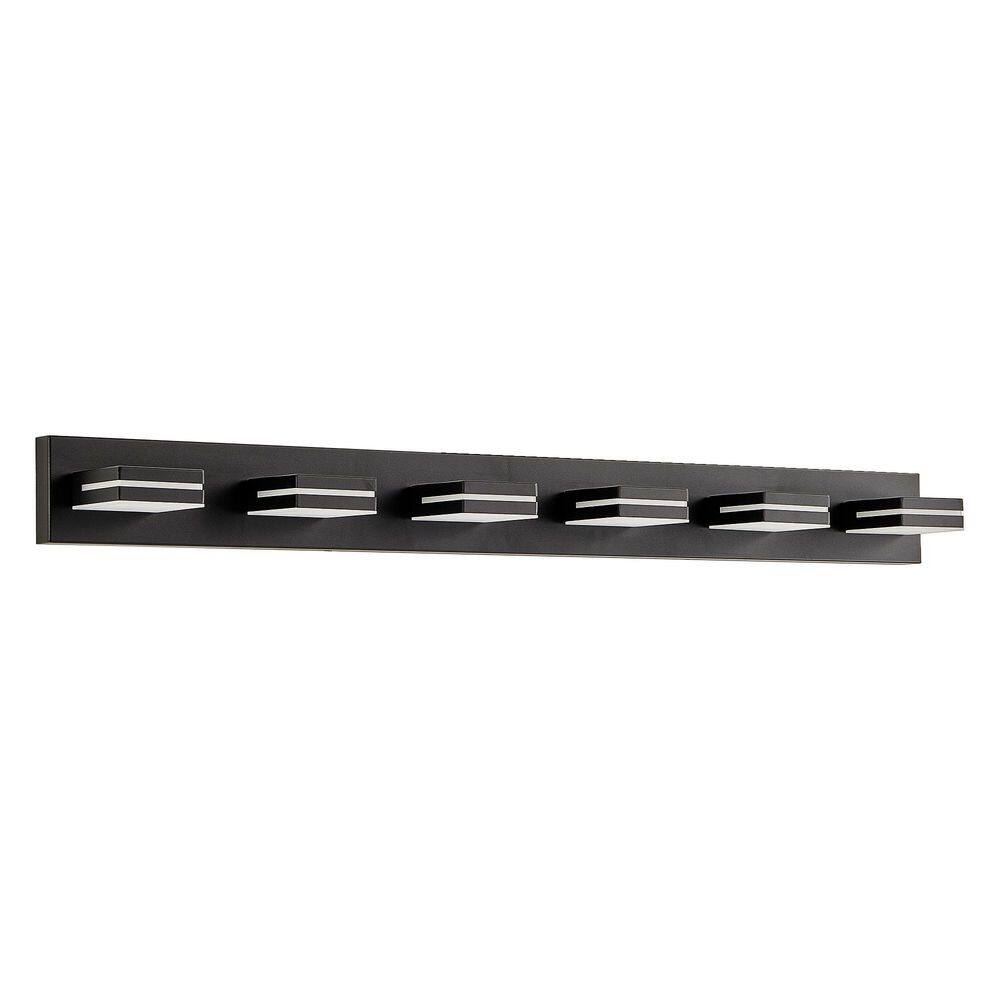 47.2 in. 6-Light Modern Black LED Vanity Light Bar with Acrylic Shades price history on PriceWatchPro