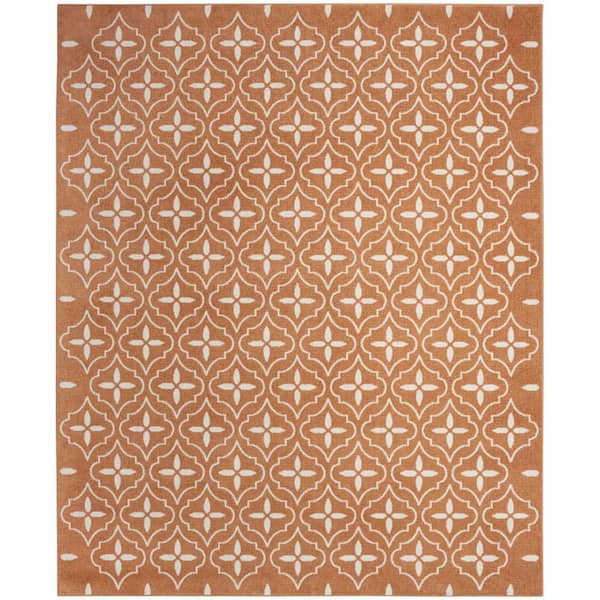 Essentials Copper 6 ft. x 9 ft. Moroccan Contemporary Area Rug