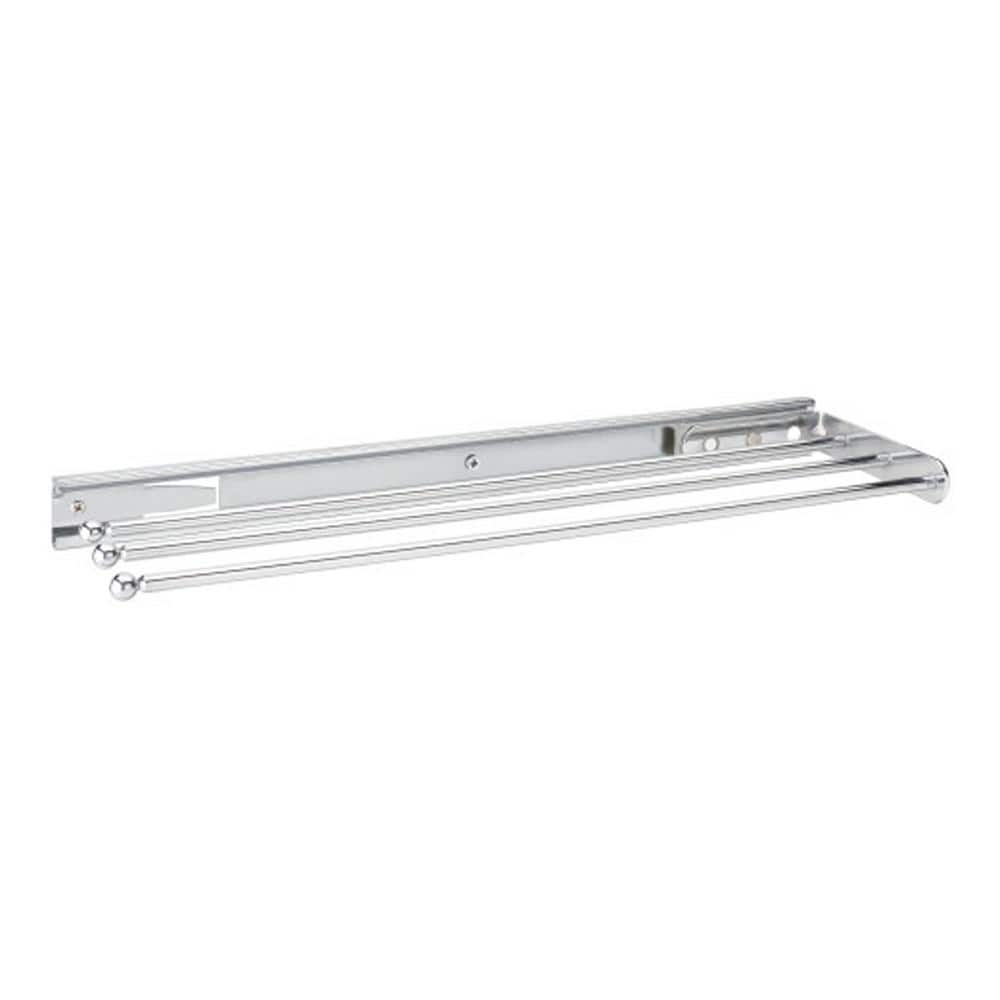 Silver Pull Out Dish Kitchen Towel Holder Under Kitchen Cabinet 3 Prong price history on PriceWatchPro