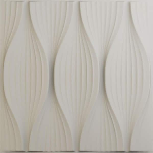 Ekena Millwork 19 5/8 in. x 19 5/8 in. Willow EnduraWall Decorative 3D Wall Panel, Satin Blossom White (12-Pack for 32.04 Sq. Ft.)