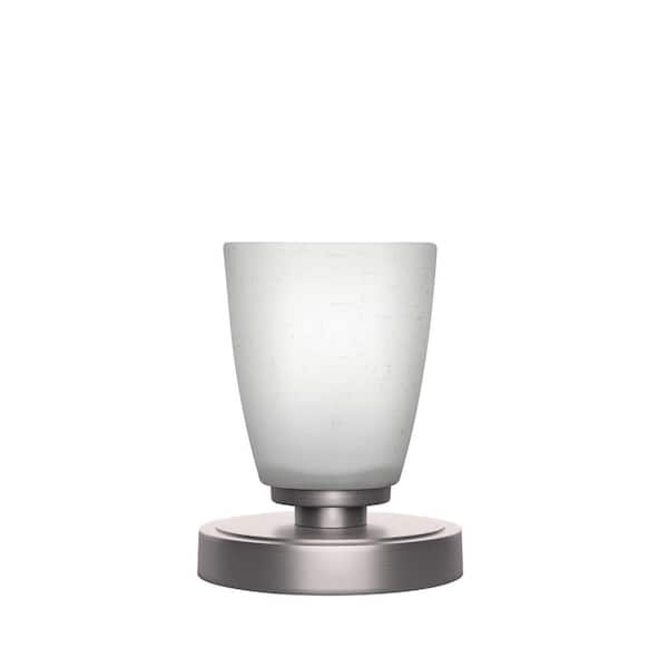 Unbranded Quincy 7 in. Graphite Accent Lamp with Glass Shade