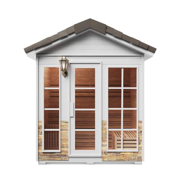 ALEKO 6-Person Canadian Red Cedar Electric Heater Sauna