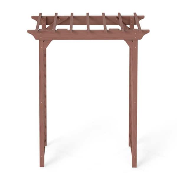 85.5 in. Elegant Wooden Arbor & Wedding Arch for Ceremonies, Garden Trellis, Christmas Pergola
