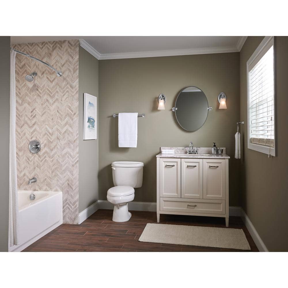 Idora Chrome Wall Mounted Tub and Shower Set