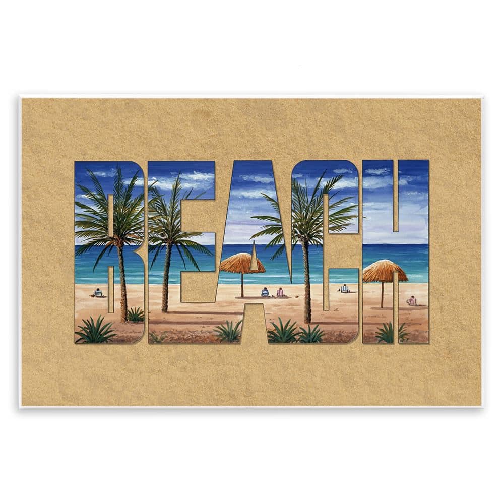 Tropical Beach Outline by Art Brands Holdings, LLC. Unframed Coastal Graphic Art Print 13 in. x 19 in. price history on PriceWatchPro