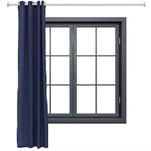 Indoor/Outdoor Curtain Panel with Grommet Top - 52 x 120 in (1.32 x 3 m) - Blue