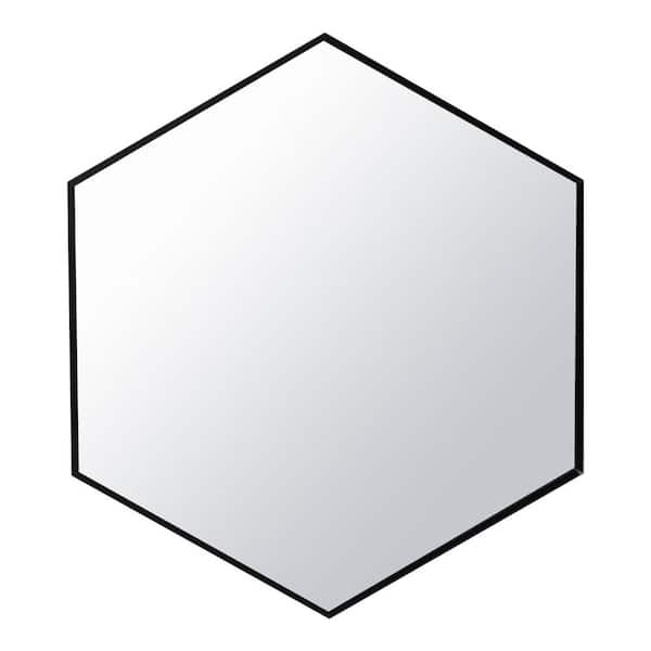Unbranded 20 in. W x 24 in. H Hexagon Metal Framed Wall Mount Modern Decorative Bathroom Vanity Mirror