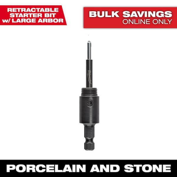 Retractable Starter Bit with Large Arbor For Diamond Plus Hole Saws