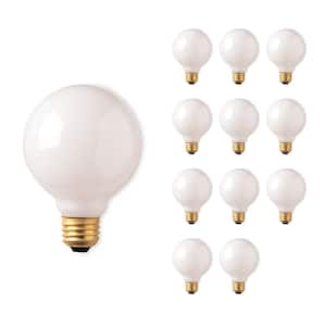 40-Watt Warm White Light G30 (E26) Medium Screw Base Dimmable White Incandescent Light Bulb, 2700K (12-Pack)
