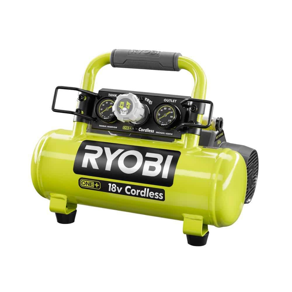 RYOBI ONE+ 1 Gal. 120 PSI Portable 18V Horizontal Air Compressor ( 0.5 CFM  at 90 PSI ) P739 - The Home Depot