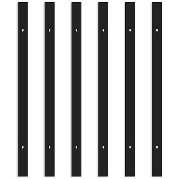 2FT H Track Lighting Rail, Single Circuit 120V H-Type Track System, Compatible with Standard H Track Heads Black 6 Pack