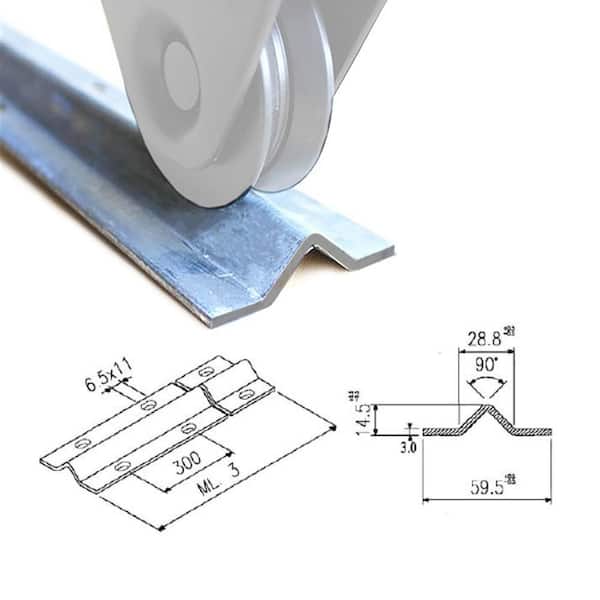 ALEKO Galvanized Steel Gate Inverted V Tracks - 18 ft.