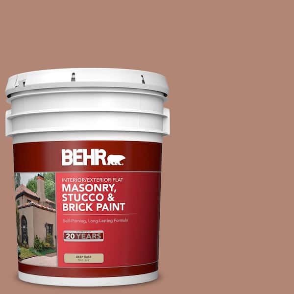 BEHR 5 gal. #S200-5 Minestrone Flat Interior/Exterior Masonry, Stucco and Brick Paint