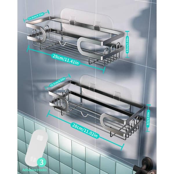 Dyiom Shower Caddy Organizer with 12 Hooks, Bathroom Storage for