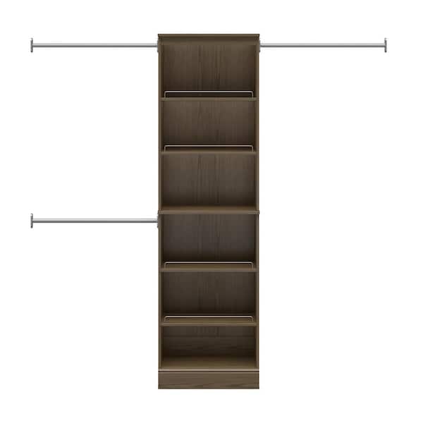 Reynolds 25 in. W x 83.5 in. H Brown Laminate Board Traditional Closet System Tower