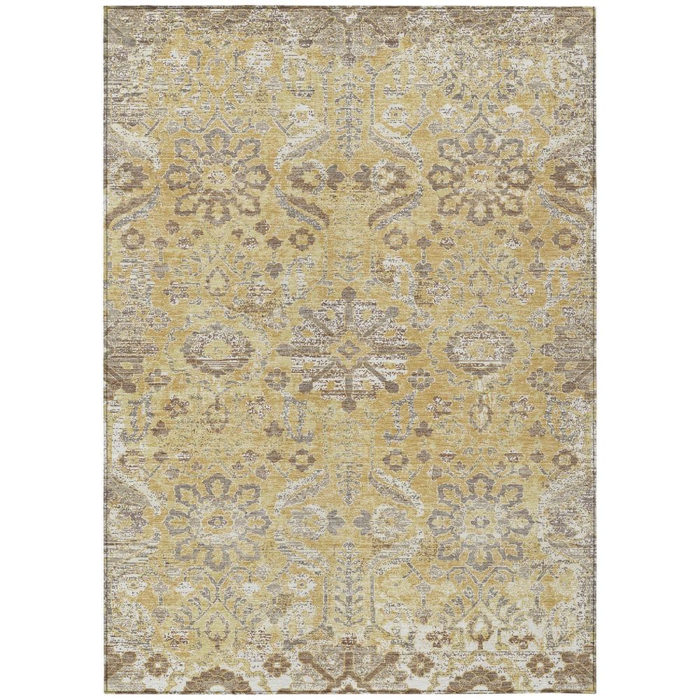 Chantille Machine Washable Indoor/Outdoor Abstract ACN2617 Gold 10 ft. x 14 ft. Area Rug price history on PriceWatchPro