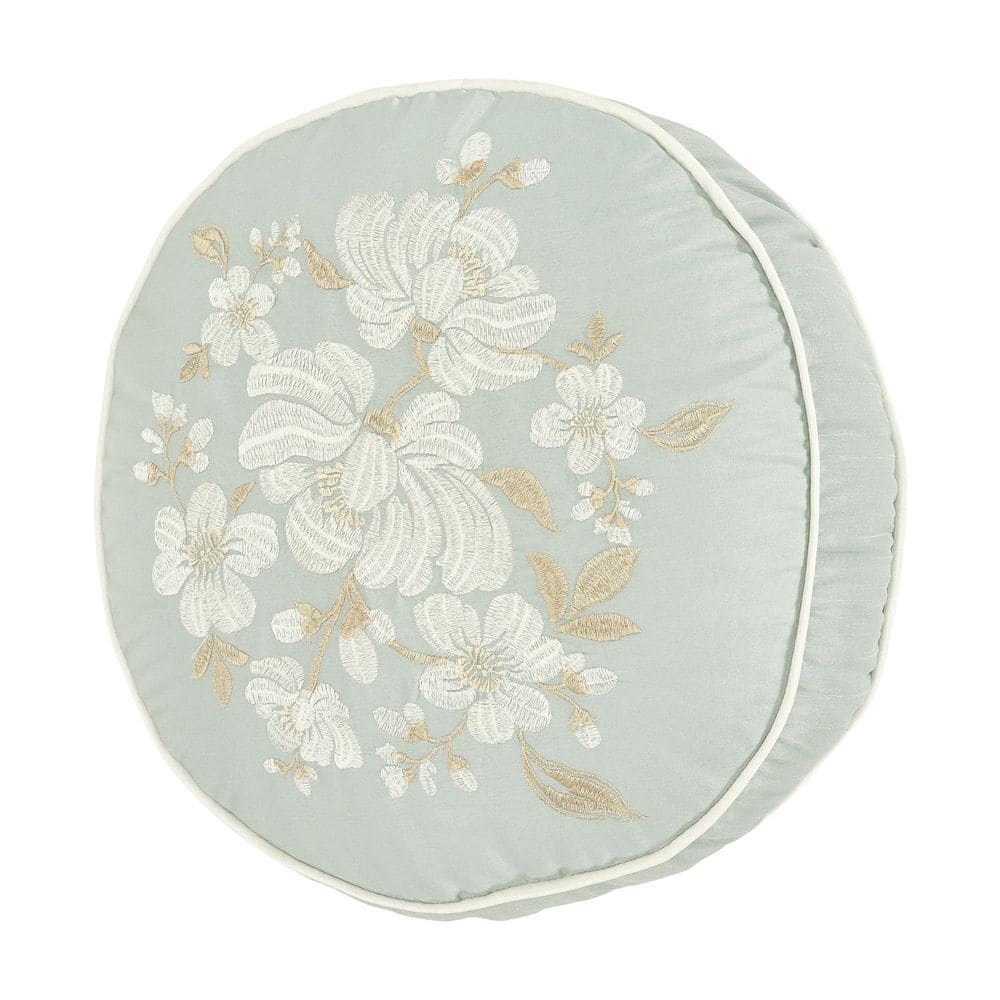 Spring Garden Spa Polyester Round Decorative Throw Pillow 15 in. x 15 in.