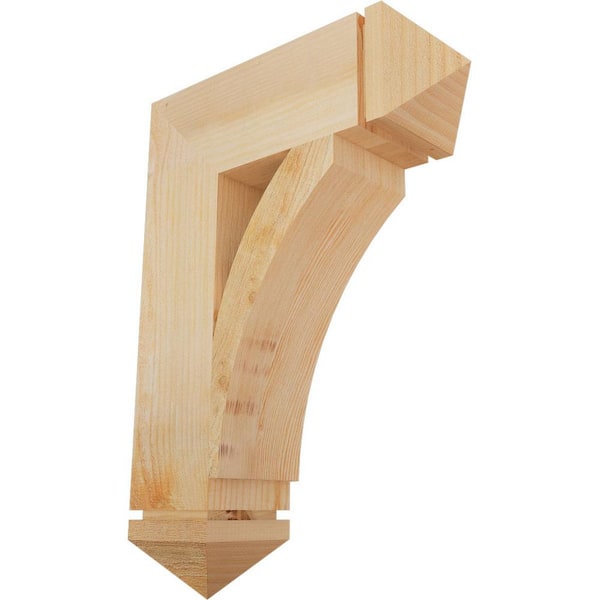 Ekena Millwork 6 in. x 28 in. x 20 in. Douglas Fir Thorton Arts and Crafts Rough Sawn Bracket