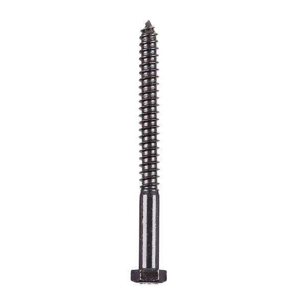 Deckmate 1/2 in. x 6 in. Black Deck Bolts Exterior Hex Lag Screw (15