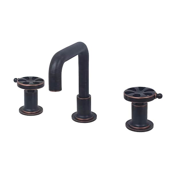 Kingston Brass Belknap 8 in. Widespread 2-Handle Bathroom Faucet in Naples Bronze