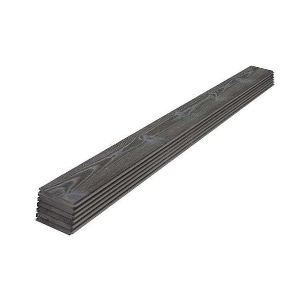 Edge 1 in. x 6 in. x 6.67 ft. Thermally Modified Wood Smoke Pine Tongue and Groove Weathered Barn Wood Boards (6-Pack)
