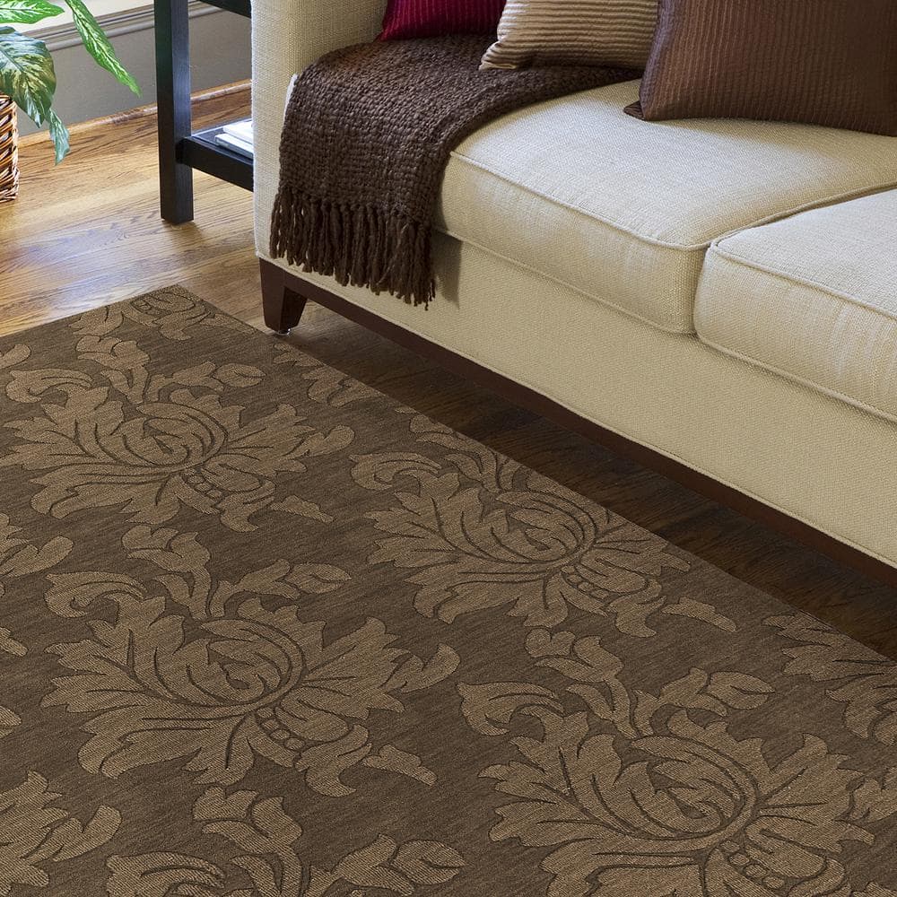 Handmade Floral Tufted Wool Area Rug 5' x 7', Easy Care