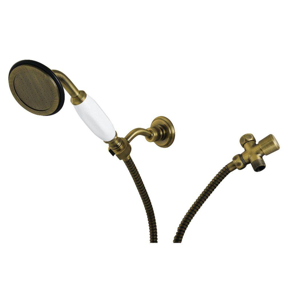 Vintage 1-Spray Wall Mount Handheld Shower Head 1.8 GPM in Antique Brass price history on PriceWatchPro