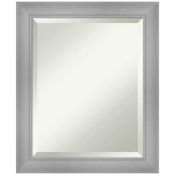 Amanti Art Flair Polished Nickel 20 in. H x 24 in. W Framed Wall Mirror