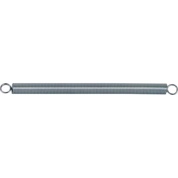 Extension Spring, Spring Steel Const, Nickel-Plated Finish, .020 GA x 5/32 in. x 2-1/2 in., Closed Single Loop, (2-Pack)