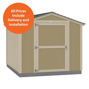 Tahoe Series Edgewood Installed Storage Shed 8 ft. x 10 ft. x 7 ft. 10 in. Unpainted (80 sq. ft.) 6 ft. High Sidewall