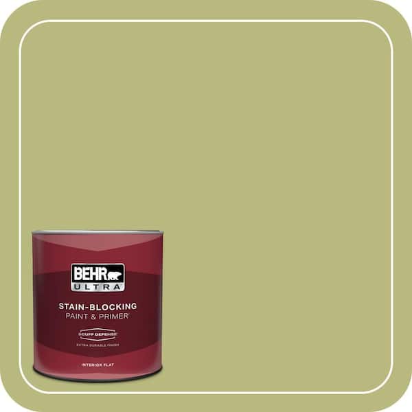 BEHR ULTRA 1 qt. #400D-5 Grass Cloth Extra Durable Flat Interior Paint & Primer