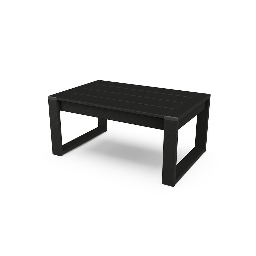 EDGE Sleek Black Polywood Outdoor Coffee Table