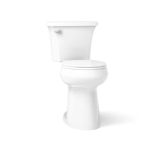 Highline Arc Extra Tall 12 in. Rough In 2-Piece 1.28 GPF Single Flush Round Toilet in White with Soft Close Seat