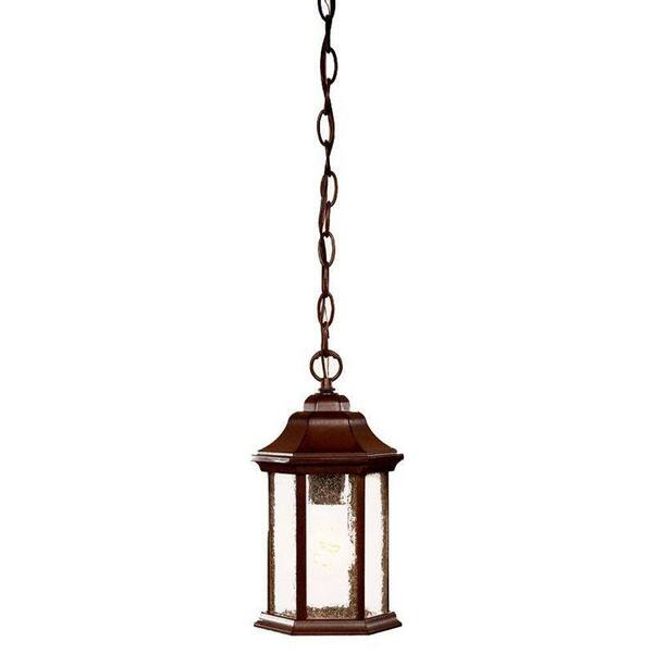 Acclaim Lighting Madison Collection 1-Light Burled Walnut Outdoor Hanging Lantern