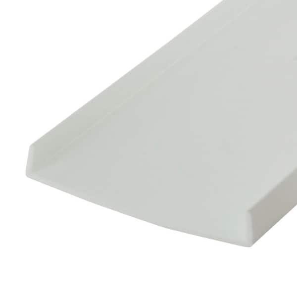 Outwater 1/4 in. D x 2 in. W x 48 in. L White Styrene Plastic U-Channel Moulding Fits 2 in. Board, (3-Pack)
