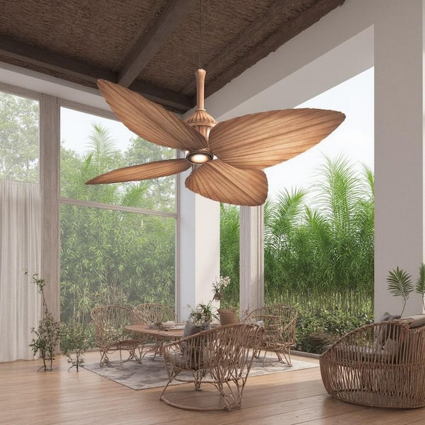 Gauguin 52 in. Integrated LED Indoor/Outdoor Bahama Beige Ceiling Fan with Wall Control