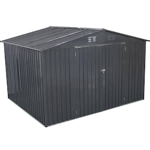 8 ft. x 10 ft. Outdoor Metal Storage Sheds Utility Tool House with Lockable Door and Shutter Vents (72.5 sq. ft.)