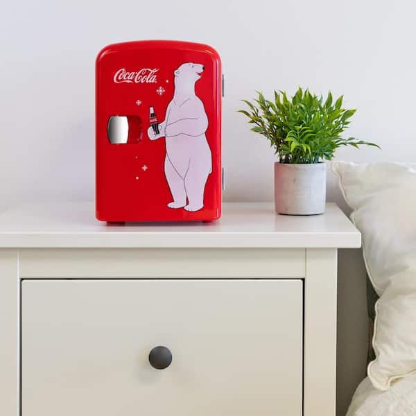 Coca Cola Coke Mini Fridge Koolatron KWC-4 Hot Cold Counter Top 6 Can Polar  Bear