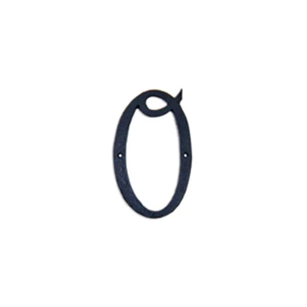 5.25 in. Aluminum Script House Number 0