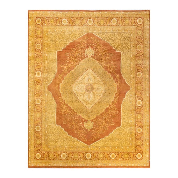 Mogul Brown 8 ft. x 10 ft. Oriental Wool Indoor Area Rug