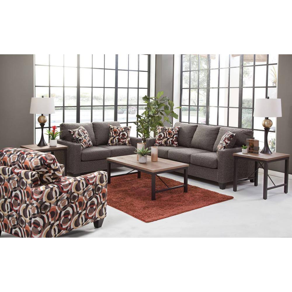 Urban Loft Multicolor Circle Pattern Upholstered Accent Chair